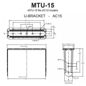U Bracket for AC15 Ultra Compact Two Way Loudspeak