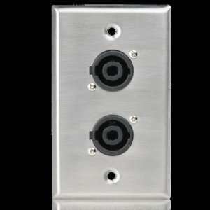 Single Gang Stainless Steel Plate with (2) NL4MP 4