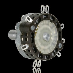 2 Pole, 6 Position Rotary Switch Continuous Rotati