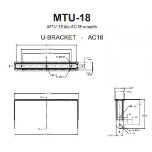U Bracket for AC18/xx Compact Two Way Speakers, Bl