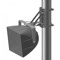 Pole Mount Bracket, Single or Dual Loudspeakers, Vertical Downtilt and Left-to- Right panning