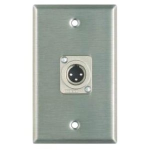 Wall Plate, 1 XLRM Connector, 1 Gang