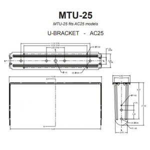 U Bracket for AC25 Ultra Compact Two Way Loudspeak