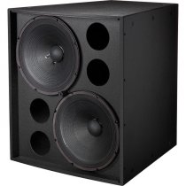 Dual 15 inch frontâ??loaded subwoofer, White
