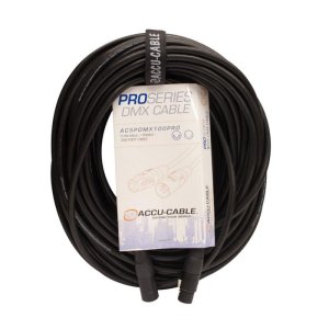 100 FOOT, 5 PIN, PRO, DMX CABLE. PVC JAC