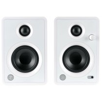 3" Multimedia Monitors with Bluetooth - White (Pair)