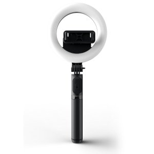 6″ Battery-Powered Ring Light with Convertible Selfie Stick/Stand and Remote