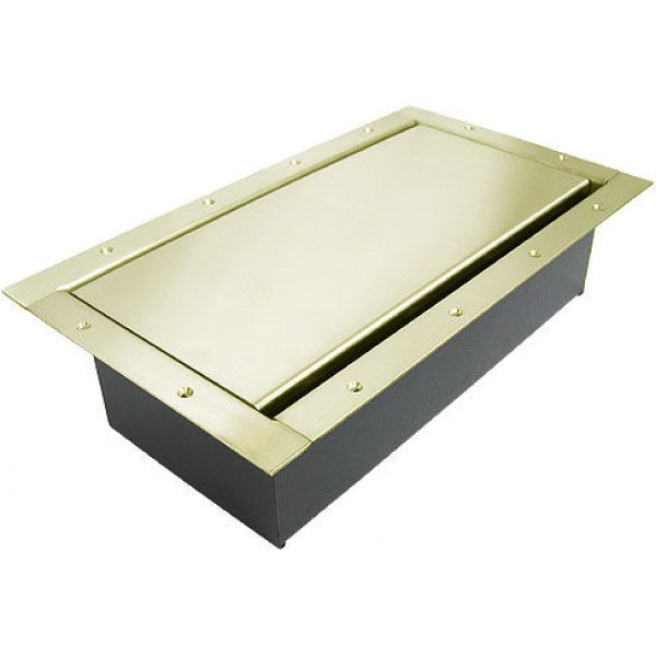 Double Wide Pocket/Std Brass Lid - Brass Bezel