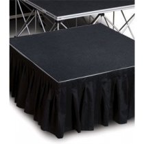 8' Wide, 16″ Long Black Stage Skirt