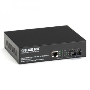 PoE PSE Gigabit Media Converter, Multimode SC, 550
