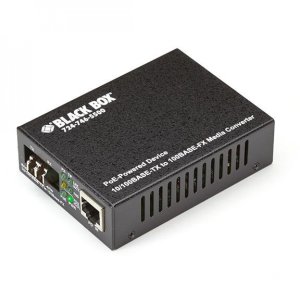 PoE PD Media Converter, Duplex, 10BASE-T/100BASE-T
