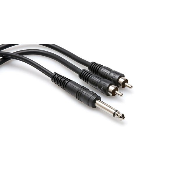 Y CABLE 1/4" TS - RCA 1M