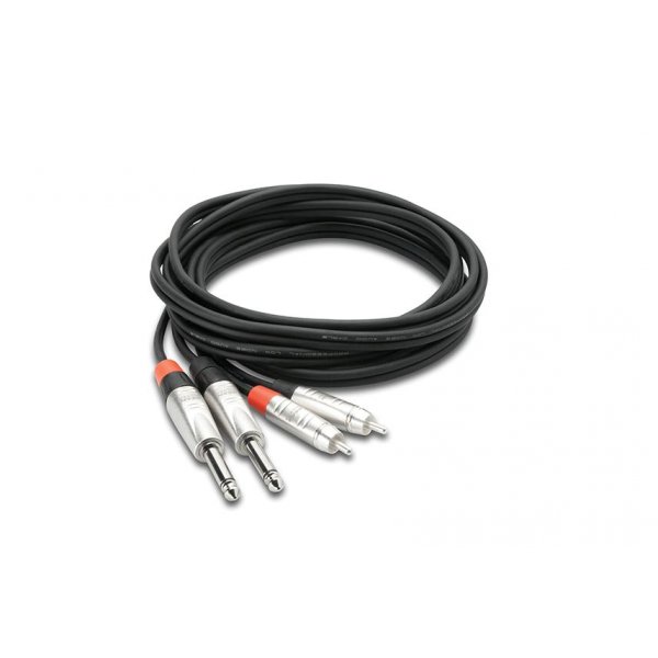 PRO DUAL CABLE 1/4" TS - RCA 15FT