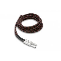 GUITAR CABLE CLOTH BK RD 18FT