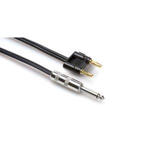 ZIP CABLE 1/4″ TS - BANANA BK 10FT
