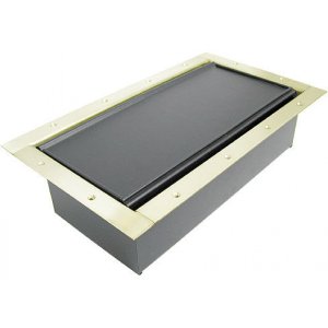 Double Wide Pocket/Carpet Lid - Brass Bezel