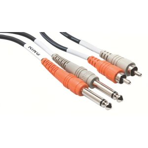 4 m Stereo Interconnect (Dual 1/4″ TS - Dual RCA)