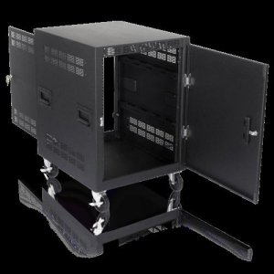 14RU Mobile Equipment Rack, No Doors (25.5″ Deep)