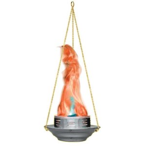 Simulated flame effect light; generates no heat!