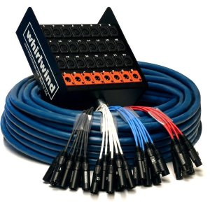 12-Ch Low Profile Audio Drop Snake (No Returns, 50')