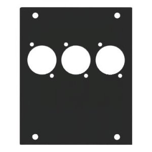 Aluminum Panel Machined for 3 Switchcraft Mounts