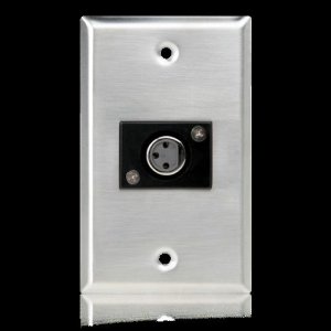 Single Gang Stainless Steel Plate with (1) Female