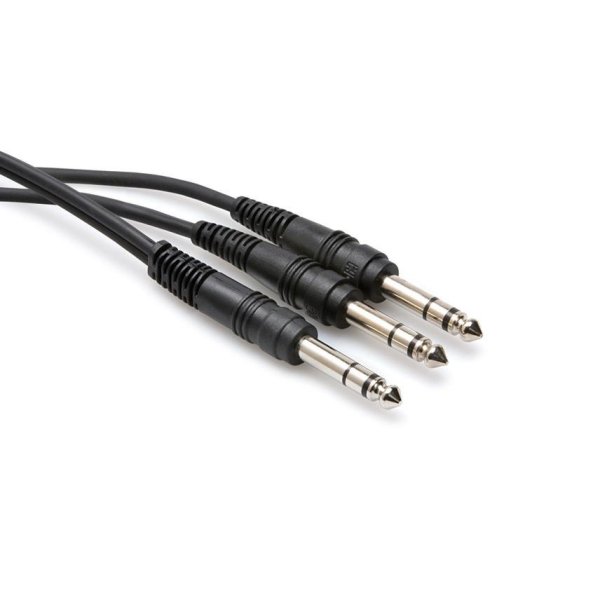 Y CABLE 1/4" TRS - 1/4" TRS 3FT