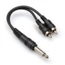 Y CABLE 1/4″ TS - RCA