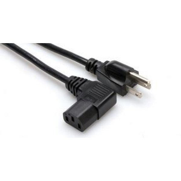 POWER CORD IEC C13 - NEMA 5-15P RA 1FT