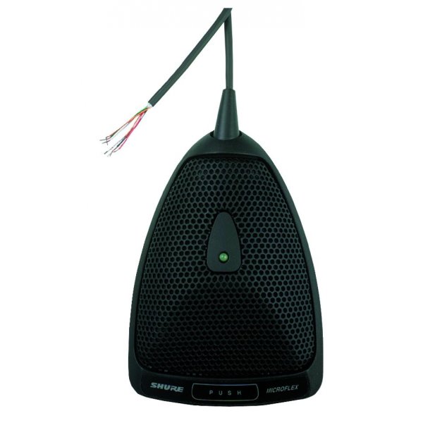 Microflex Series Compact Boundary Microphone with On/Off Switch and Logic In/Out (Supercardioid)