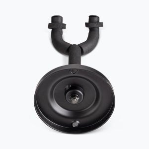 Wall-Mount Guitar Hanger with Round Metal Base