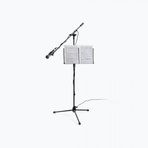 Clamp-On Sheet Music Bookplate for Mic Stands