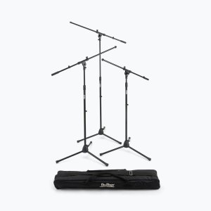 Three Euro Boom Mic Stands with Bag
