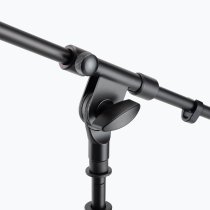 Production-Grade Mic Stand with Tripod Base and Telescoping Boom Arm