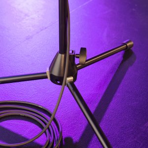Production-Grade Mic Stand with Tripod Base and Telescoping Boom Arm