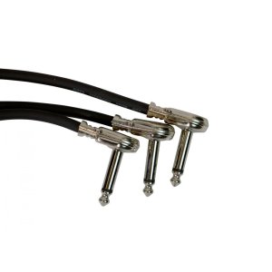 6" Patch Cable w/ Pancake Connectors (Black) - 3 Pack