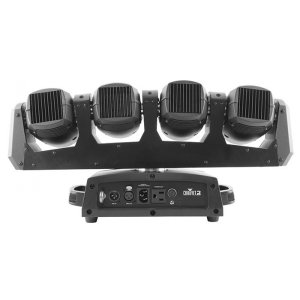 FIVE RGBW moving heads on a single rotating bar!