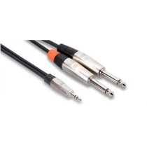 PRO Y CABLE 3.5MM TRS - 1/4" TS 6FT