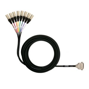8 Channel DB25 to XLR Male Audio Snake, 25 ft.