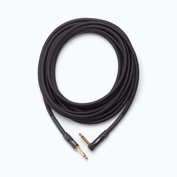 Production-Grade Braided Instrument Cable (Right Angle to Straight) 15 ft