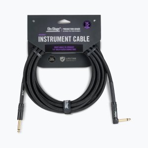 Production-Grade Braided Instrument Cable (Right Angle to Straight) 15 ft