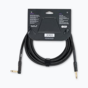 Production-Grade Braided Instrument Cable (Right Angle to Straight) 15 ft