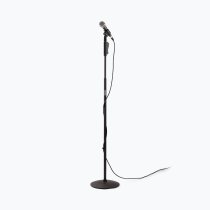 Production-Grade One-Handed Mic Stand with Round Base